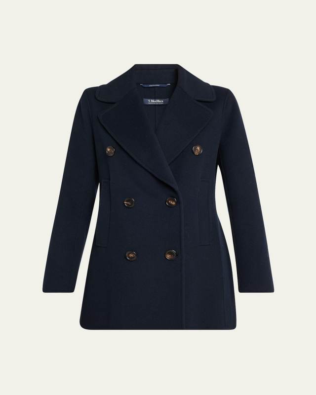 Caban Double-Breasted Wool Coat